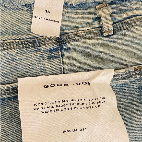 Good American - Iconic 90’s  Vibes Straight Fit Jeans - Jr size 15 - Picture 3 of 13
